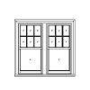 Hung Window
6-over-1 twin unit
Unit Dimension 69" x 66"
1-3/16" TDL